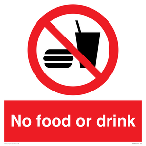 No food or drink